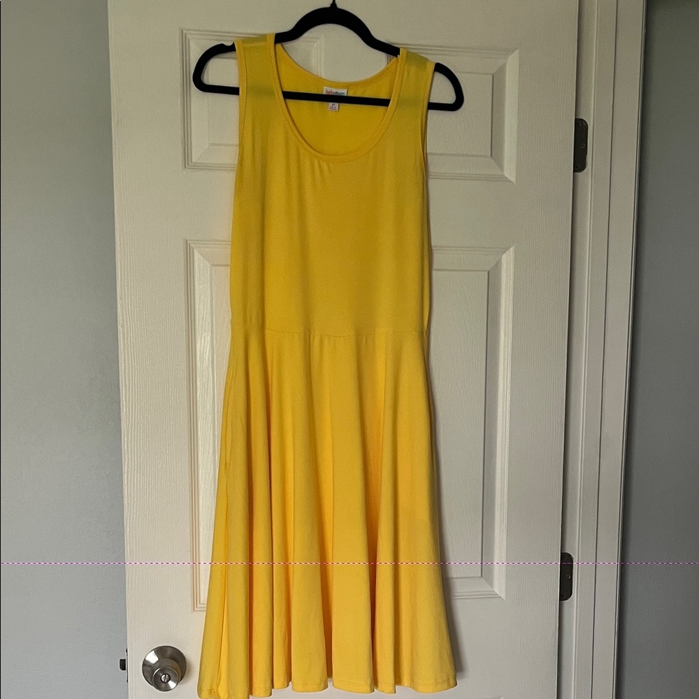 LuLaRoe Sunny Yellow Midi Dress